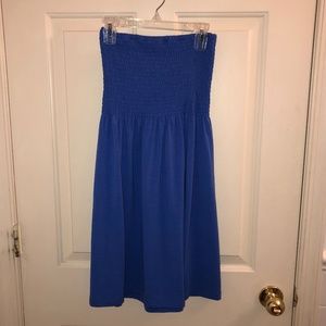 Blue Strapless Dress